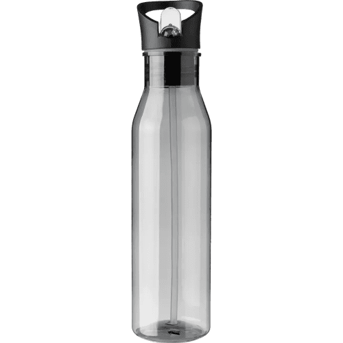 Customisable 730ml Rpet Water Bottle with Drinking Spout in Black from Total Merchandise