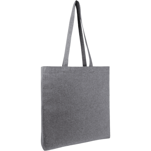 Personalisable Newchurch Recycled Cotton Big Tote Shopper Bag in Grey from Total Merchandise
