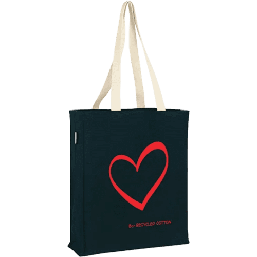 Logo branded Coloured Aylesham Recycled Tote Bag in Navy Blue with a design from Total Merchandise