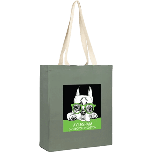 Custom Coloured Aylesham Recycled Tote Bag in Grey from Total Merchandise