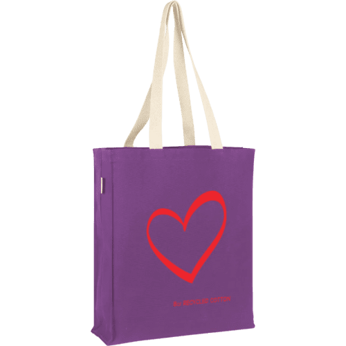 Branded Coloured Aylesham Recycled Tote Bag in Purple with a design from Total Merchandise