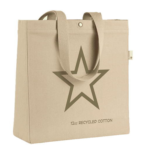 Chevening Heavyweight Recycled Cotton Tote Bag in Natural Biscuit