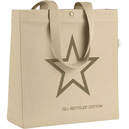 Branded Natural Chevening Heavyweight Recycled Cotton Tote Bag in Natural from Total Merchandise