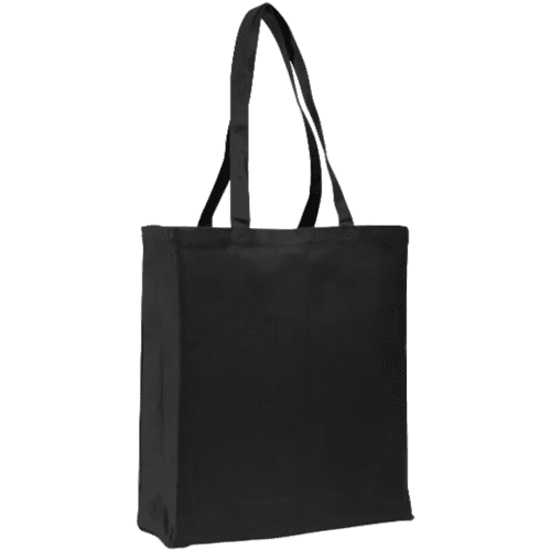 Logo branded Allington Large Coloured 12oz Cotton Canvas Bags in Black from Total Merchandise
