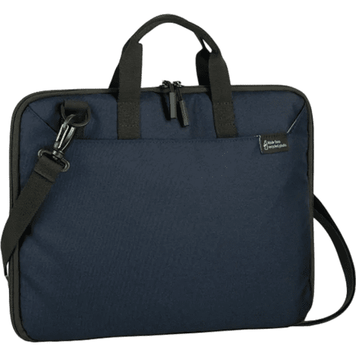 Logo printed Westerham Recycled Laptop Bag in Navy Blue from Total Merchandise