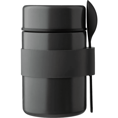 Custom Branded Stainless Steel Double Walled Lunch Pot in Grey printed with your company logo