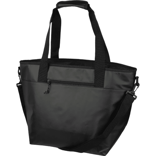 Promotional Large Cooler Tote Bags in Black printed with your company logo from Total Merchandise