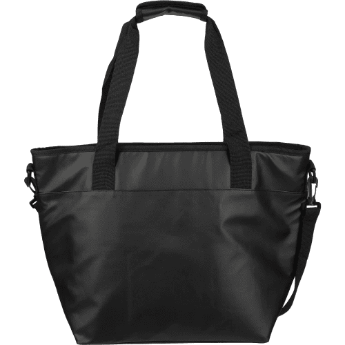 Customisable Large Cooler Tote Bags in Black printed with your company logo from Total Merchandise