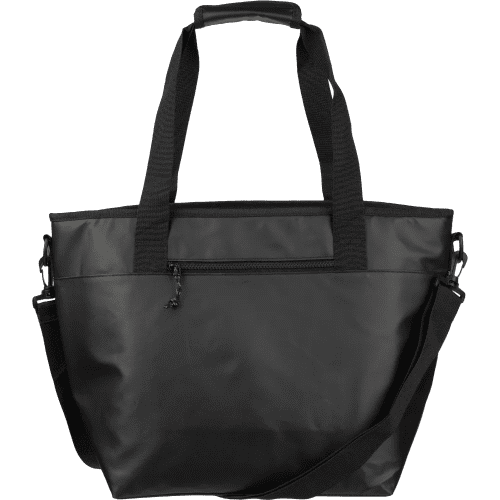 Personalisable Large Cooler Tote Bags in Black printed with your company logo from Total Merchandise