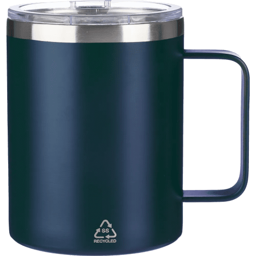 Custom Printed 300ml Stainless Steel Double Walled Travel Mug in Blue from Total Merchandise