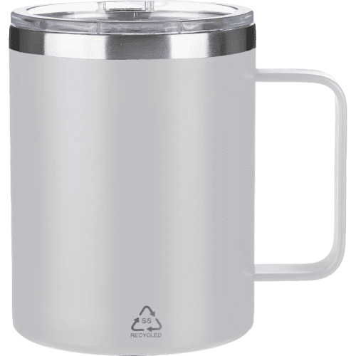 Personalisable 300ml Stainless Steel Double Walled Travel Mug in White from Total Merchandise