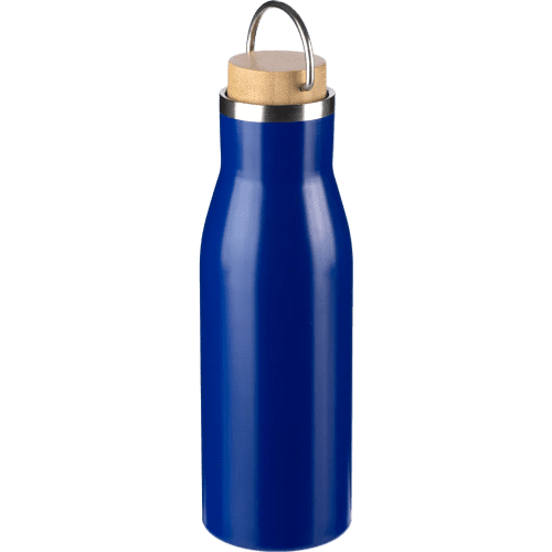 Custom Printed 500ml Recycled Stainless Steel Bottle in Blue with your logo from Total Merchandise