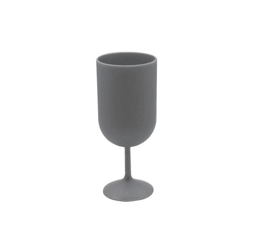 Plastic Wine Glass in Grey