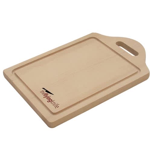 Promotional printed wooden chopping board with handle with a design from Total Merchandise
