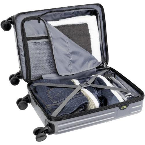 Custom Branded Rover 20" GRS Recycled 40L Cabin Trolley in Silver branded with your company logo