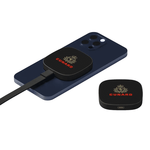Personalisable 15W Mag Safe Polar Wireless Charger in Black branded with your company logo