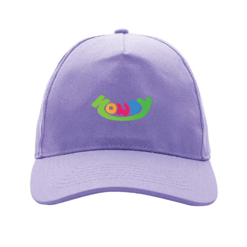 Printed Impact 5 Panel Recycled Cotton Cap with AWARE™ Tracer in Lavender from Total Merchandise