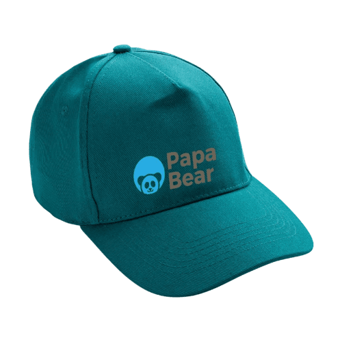 Branded Impact 5 Panel Recycled Cotton Cap with AWARE™ Tracer in Verdigris from Total Merchandise