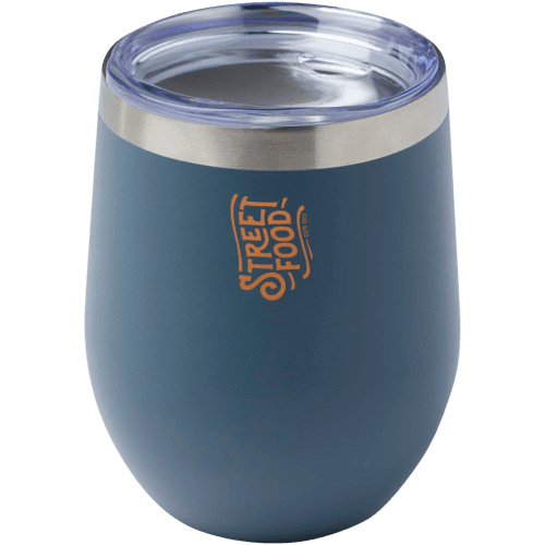 Customisable Corzo 350ml Recycled Stainless Steel Insulated Cup in Hale Blue from Total Merchandise
