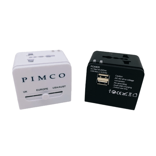 Logo Branded Jet Setter Travel Adaptors printed with your logo from Total Merchandise