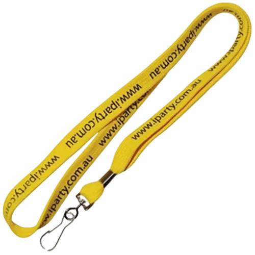 Promotional 10mm Tubular Lanyards in Yellow Printed with a Logo by Total Merchandise