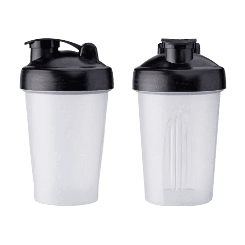 Logo Branded 500ml Shaker Bottle in Translucent/Black printed with your logo from Total Merchandise