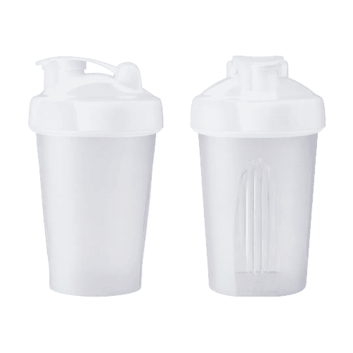 Logo printed 500ml Shaker Bottle in Translucent/White printed with your logo from Total Merchandise