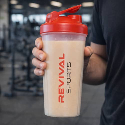 Custom Branded Protein Shaker Bottle 700ml Printed with a Logo by Total Merchandise
