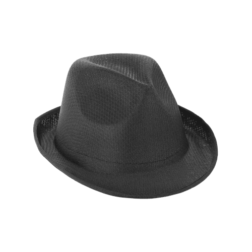 Logo Branded Trilby Style Hat with Printed Ribbon printed with your logo from Total Merchandise