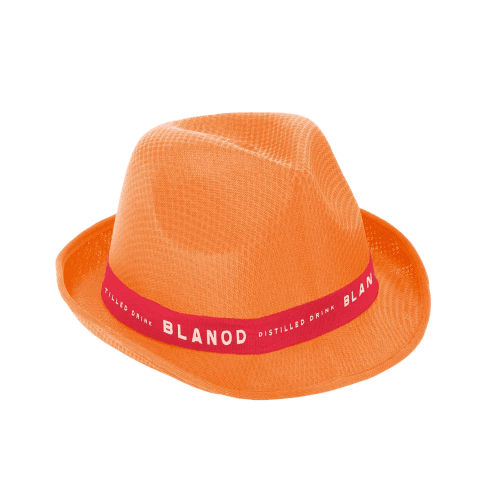 Promotional Trilby Style Hat with Printed Ribbon printed with your logo from Total Merchandise
