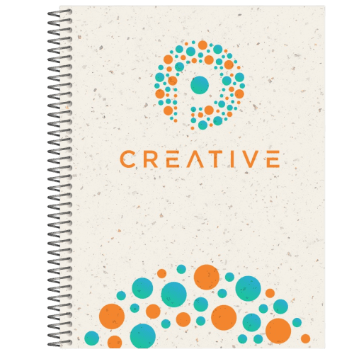 Custom Branded Seed Paper Notebooks in Off White printed with your logo from Total Merchandise