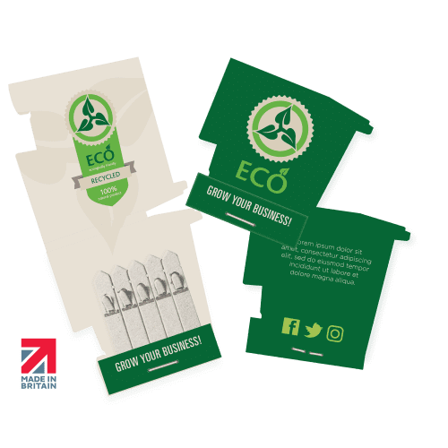 Promotional Wheelie Bin Shaped Seedsticks with a full colour design from Total Merchandise