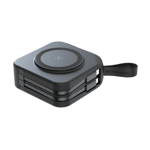 Custom Branded Urban Vitamin Saratoga 5-in-1 20W Universal Charger in Black from Total Merchandise