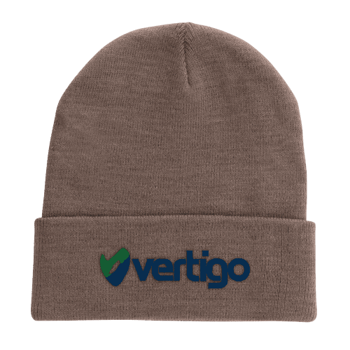 Promotional printed Impact AWARE™ Polylana® Beanie in Brown from Total Merchandise