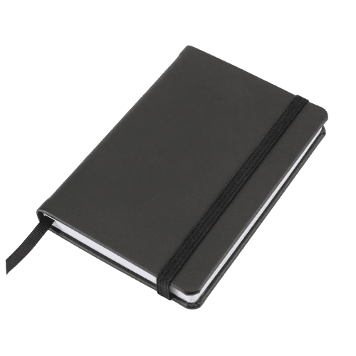 Promotional A6 Eco Recycled PET Notebook with Recycled Paper in Black from Total Merchandise
