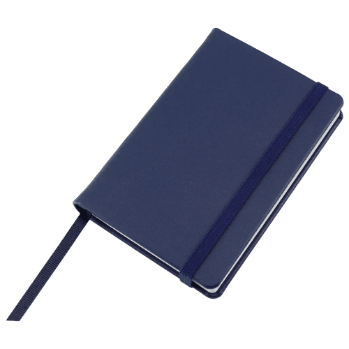 Customisable A6 Eco Recycled PET Notebook with Recycled Paper in Navy from Total Merchandise