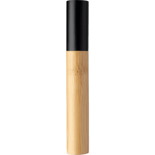 Personalised Stainless Steel Bamboo Twist Ballpen in Tube in Black from Total Merchandise