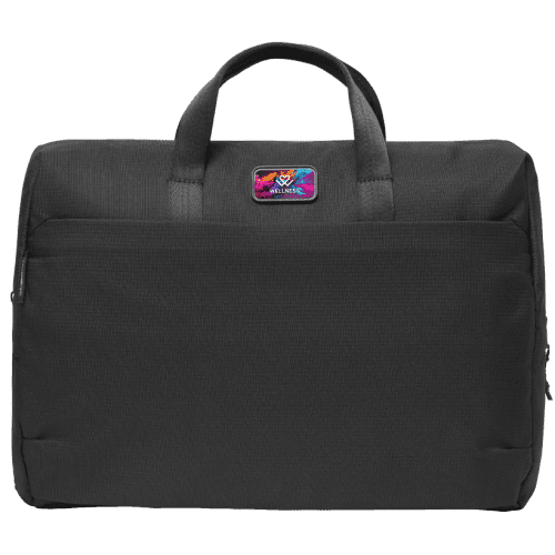 Personalisable Chili Lana Waste2Gear Computer Bag in Black branded with your company logo