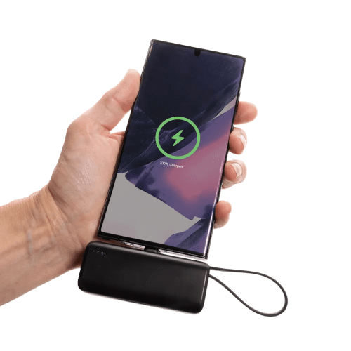 Recycled Plastic 3000mAh Powerbank with USB-C Connector in Black