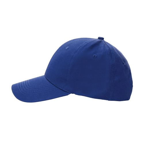 Custom Branded Impact 6 Panel Recycled Cotton Cap with AWARE™ Tracer in Blue from Total Merchandise