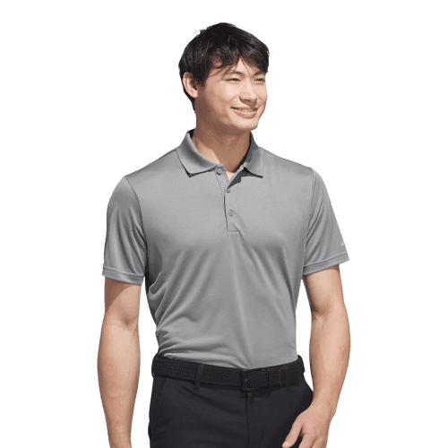 Branded Adidas Performance Polo in Grey with a design from Total Merchandise