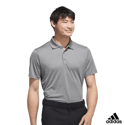 Branded Adidas Performance Polo in Grey with a design from Total Merchandise