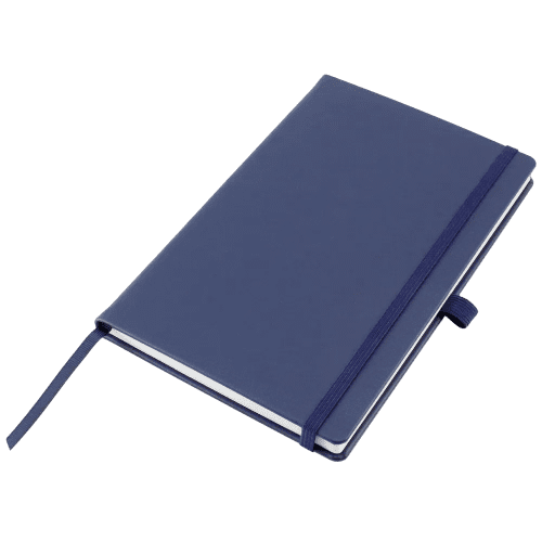 Custom Printed A5 Porto Deluxe Recycled PET Notebook in Navy from Total Merchandise