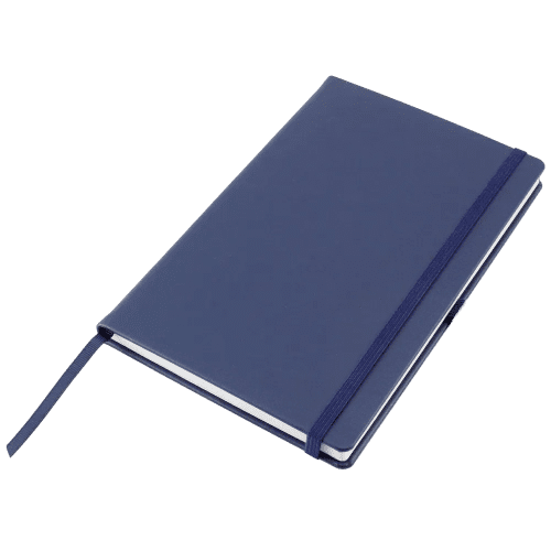 Custom Printed A5 Porto Deluxe Recycled PET Notebook in Navy from Total Merchandise