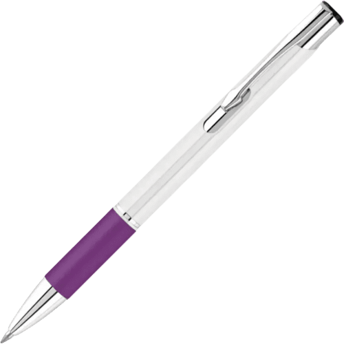 Personalisable Electra Grip GRS Recycled Aluminium Ballpen in Purple from Total Merchandise