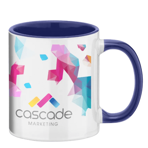 Custom Branded SimpliColour 355ml Ceramic Mug with ColourPop in Ocean Blue from Total Merchandise