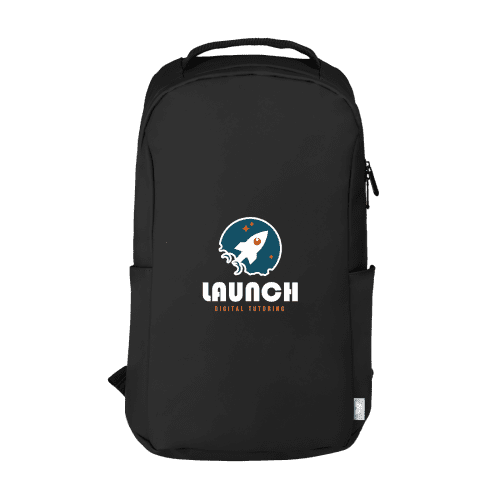 Custom Branded Waterproof Recycled Backpacks in Black printed with your logo from Total Merchandise