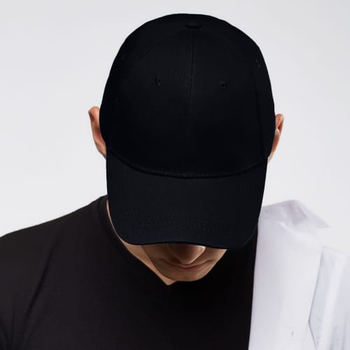 Lifestyle image of the Organic Cotton Baseball Cap branded with your logo from Total Merchandise