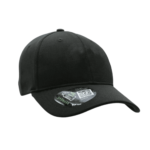 Custom Eco Sports Mesh Cap in Black with a design from Total Merchandise