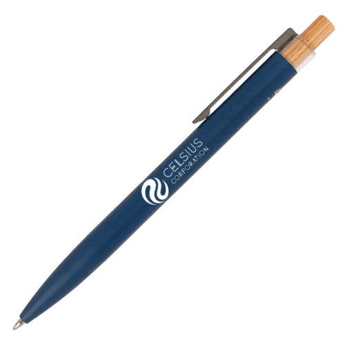Promotional Refresh Recycled Ball Pen in Dark Blue branded with your logo from Total Merchandise